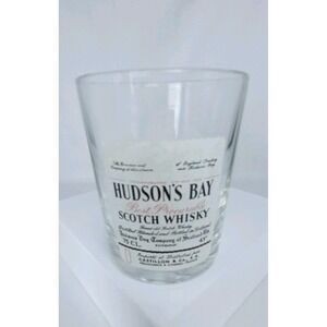 Vintage Hudson's Bay Scotch Whisky High Ball Glass 3.75" Made In France